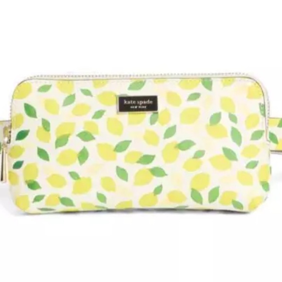 Kate Spade Leather Belt Bag Lemon Print NWT$239 - Picture 2 of 5